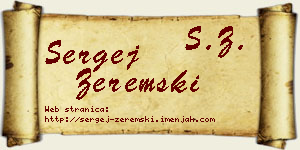 Sergej Zeremski vizit kartica